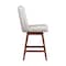 Armen Living Stancoste Swivel Counter Stool in Brown Oak Wood Finish with Beige Fabric 840254332157 - alternate 7
